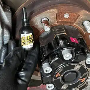 Step 4: Install wheel spacer and apply Mr Offset® Threadgripper