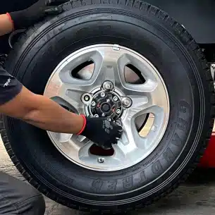 Step 8: Lower the vehicle carefully.