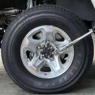 Step 9: Torque factory lug nuts in accordance to Mr Offset® torque specifications.